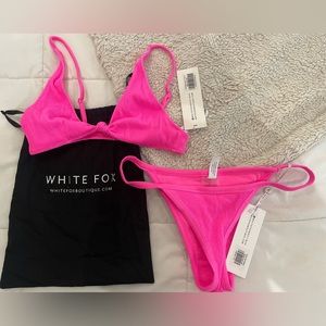 White Fox pink bikini NEW